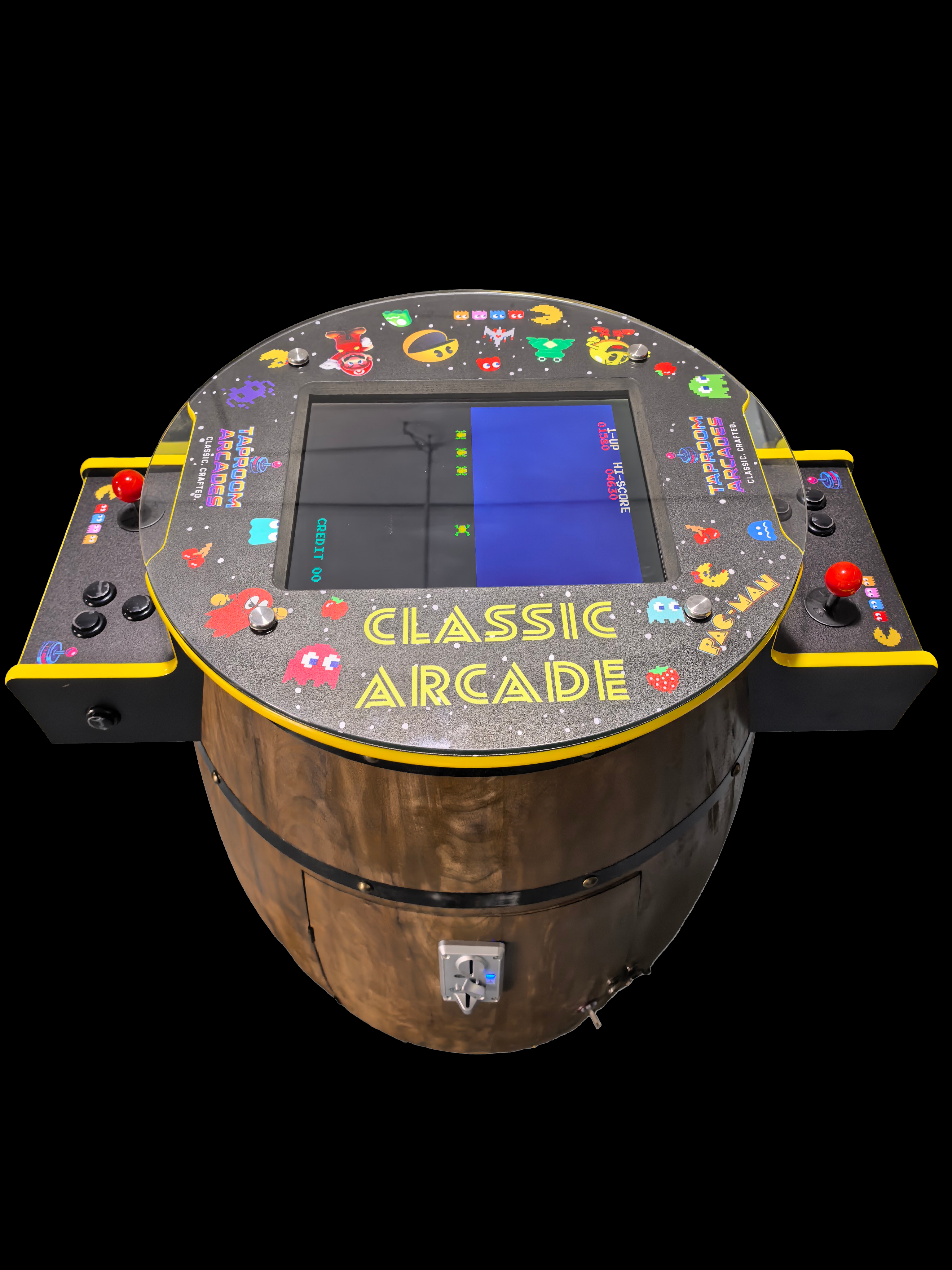 Classic Design - Yellow - Two Player Barrel Arcade Machine