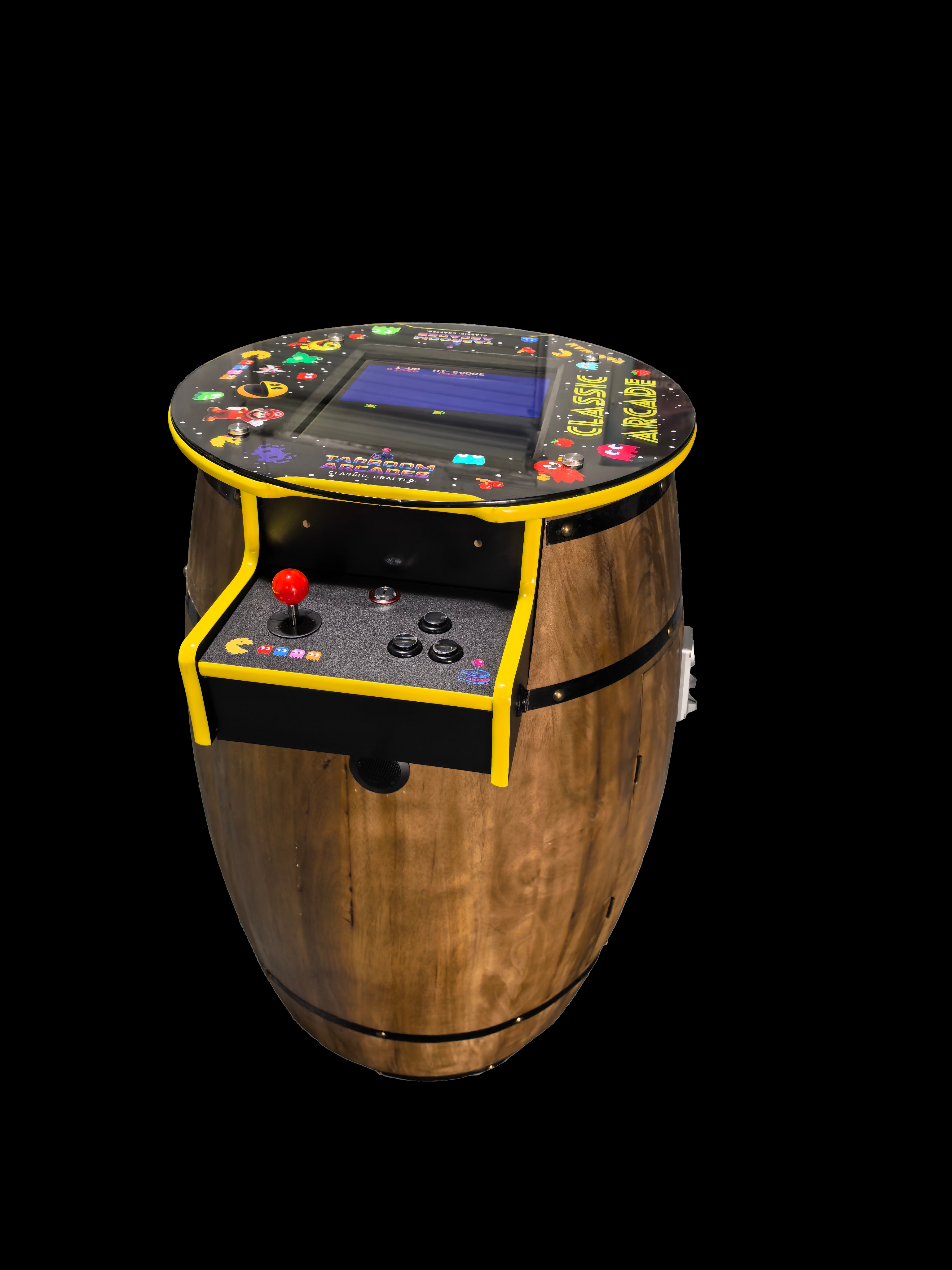 Classic Design - Yellow - Two Player Barrel Arcade Machine