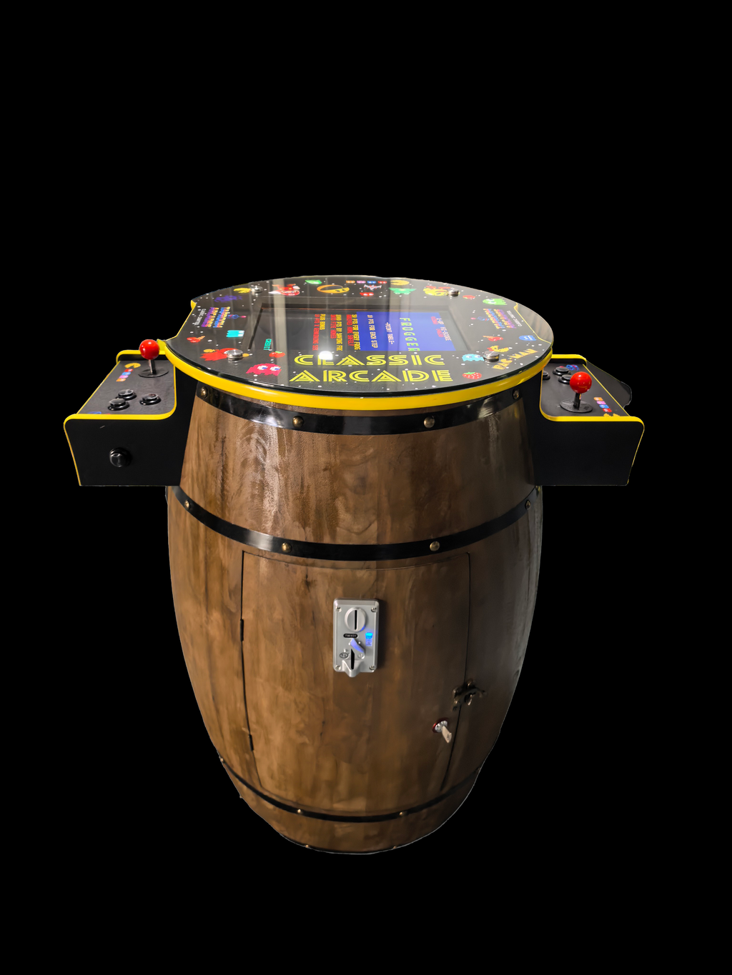 Classic Design - Yellow - Two Player Barrel Arcade Machine