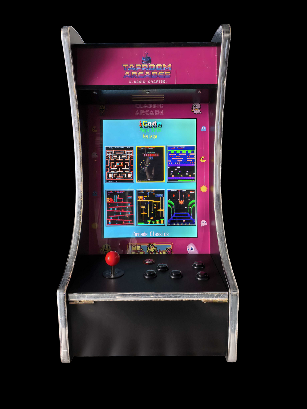 Ms. Pacman Pink - 2 Player Table Top Arcade Machine – 17″