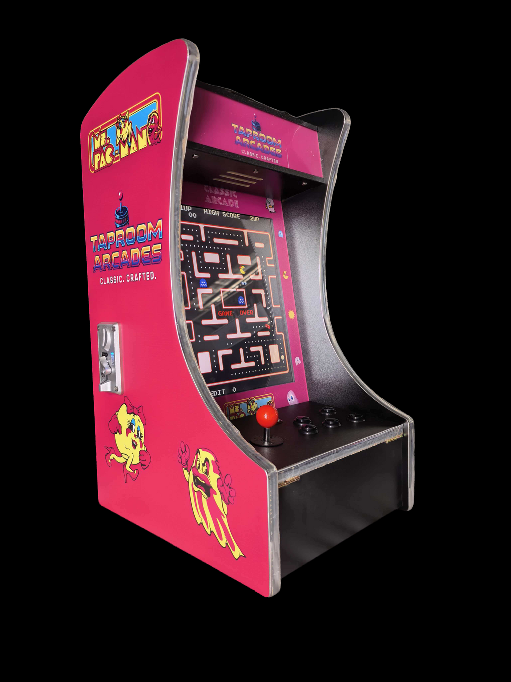 Ms. Pacman Pink - 2 Player Table Top Arcade Machine – 17″