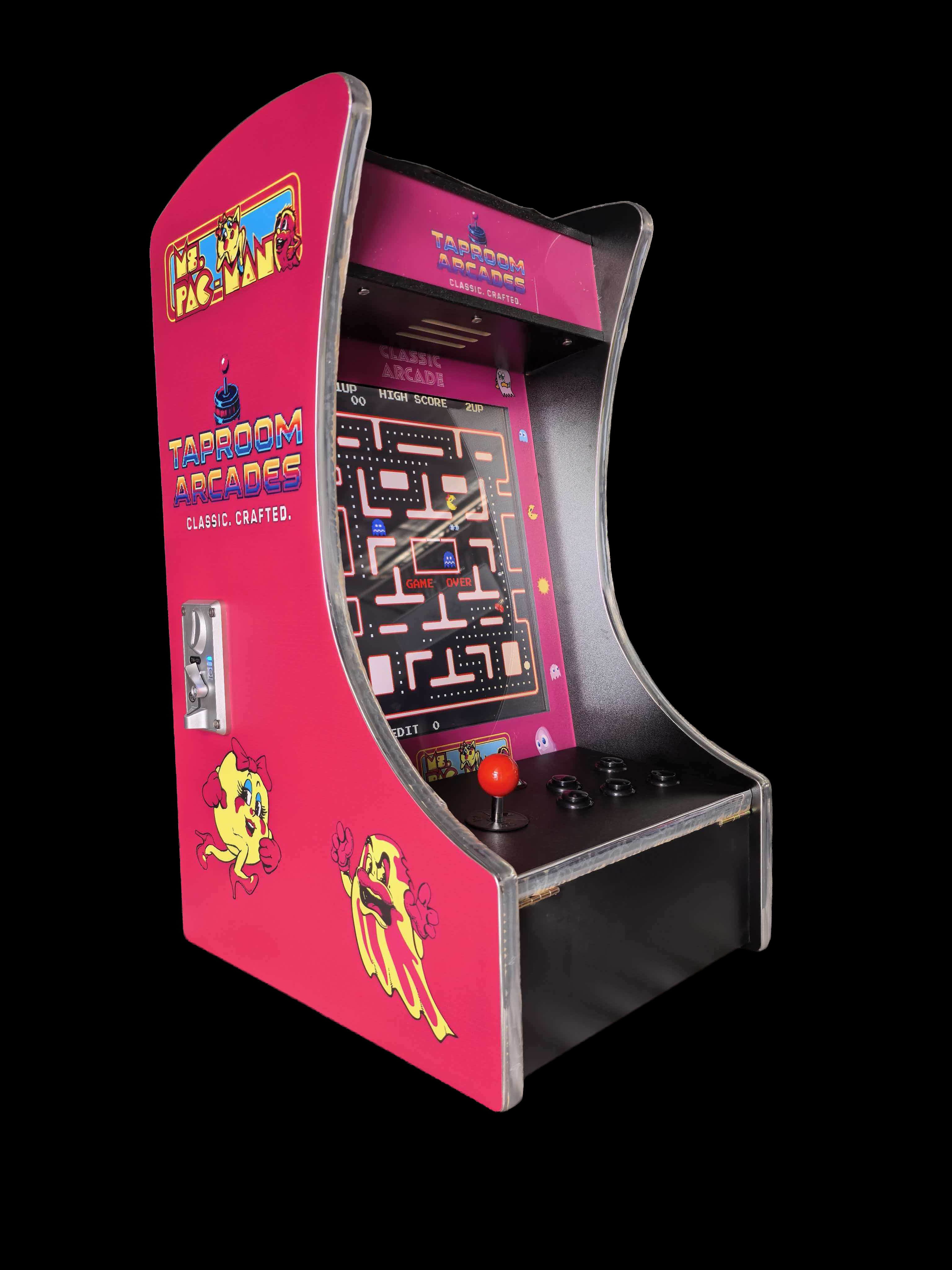 Ms. Pacman Pink - 2 Player Table Top Arcade Machine – 17″