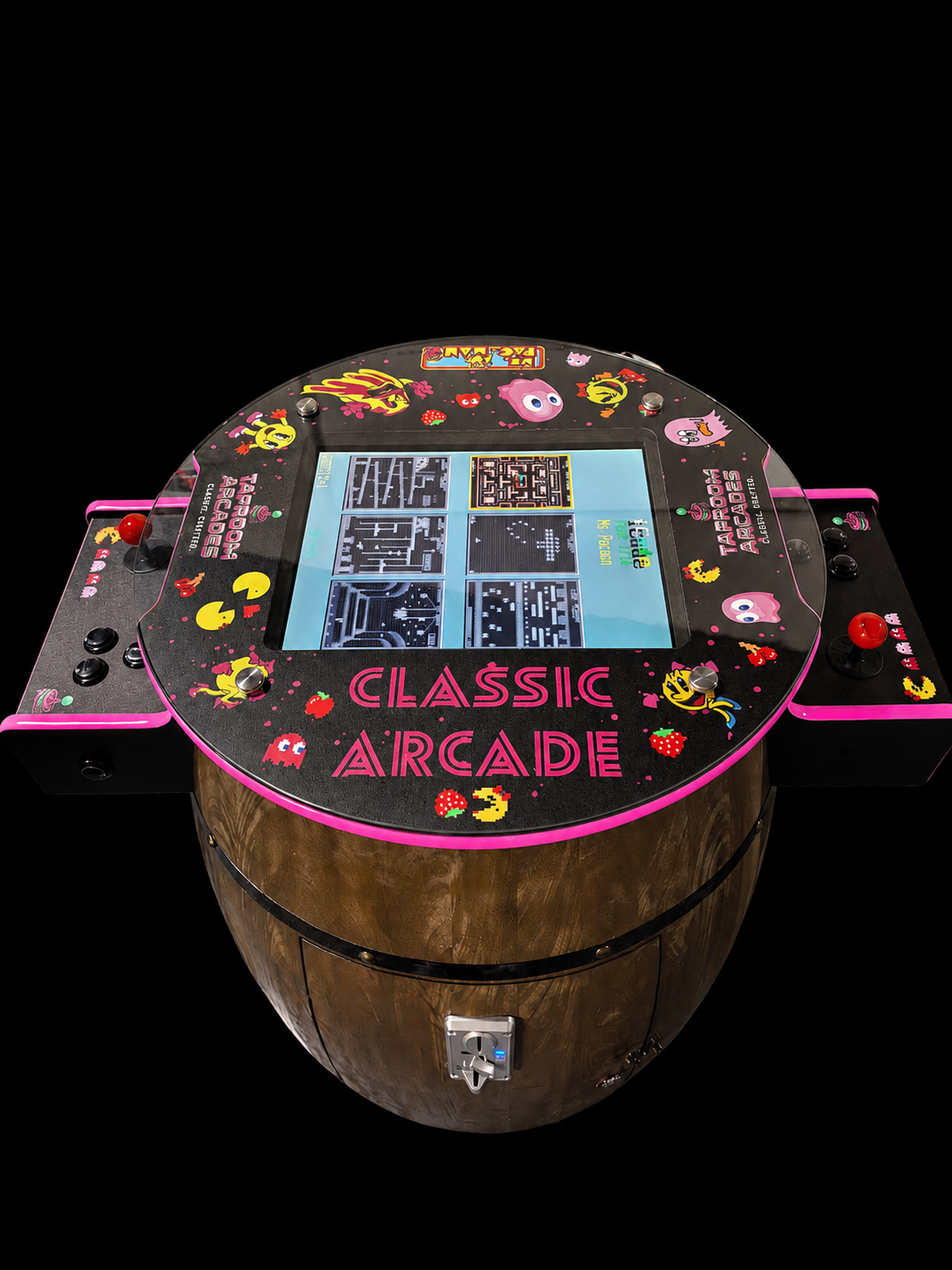 Ms. Pacman Design - Pink - Two Player Barrel Arcade Machine