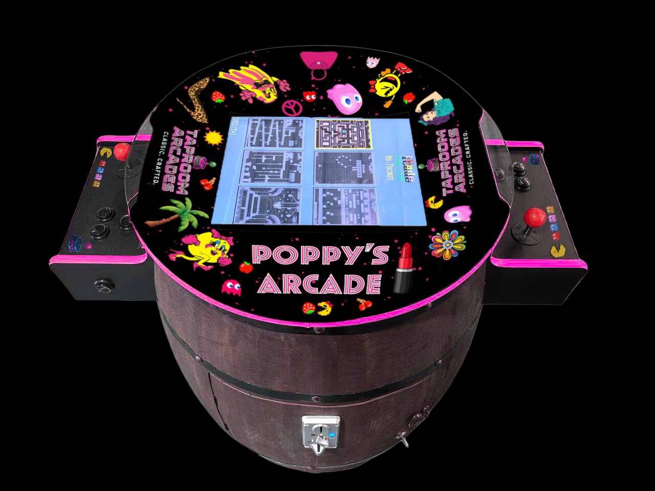 Bespoke Personal Design - Any Colour Combination - Two Player Barrel Arcade Machine