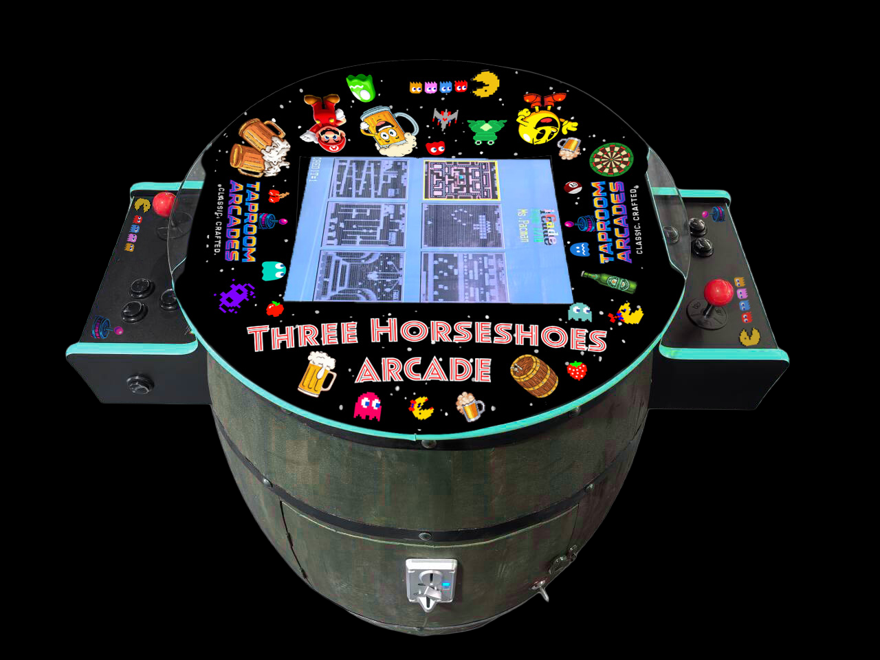Bespoke Business Design - Any Colour Combination - Two Player Barrel Arcade Machine